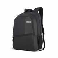 American Tourister Valex 28 Ltrs Large 5 Compartment Laptop Backpack with Bottle Pocket and Front Organizer- Black