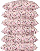STOMIA Polyester Fibre Floral Sleeping Pillow Pack of 6  (Multicolor)