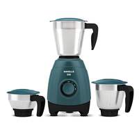 Havells ESO 750 Watts 3 Jar Mixer Grinder | Rust Resistant 304SS Blade | High Speed Mixie 21000 RPM motor| Heavy and Wider mouth SS Jars with Handle| 5 Year Motor Manufacturer Warranty (Teal)