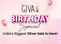  Giva Birthday Sale - Upto 50% off + Flat 50% off on making charges, Flat 30% off on silver jewellery & More 