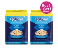 Instamart - Kohinoor Super Value Basmati Rice 1.25kg × 2 (location specific)