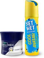 Parachute Advansed Styling Combo for Men - Hair Cream for Men Classic & Deodrant Spray Cool Avatar (2 Items in the set)