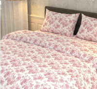 LA VERNE 180 TC Cotton Super King Floral Flat Bedsheet