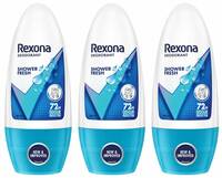 Rexona Shower Fresh Underarm Roll On Perfume For Women 50 Ml (Pack of 3)