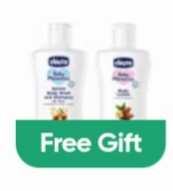 Free baby body wash & lotion (worth ₹189) with any baby product purchase - no minimum order value