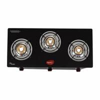 Pigeon by Stovekraft Aster 3 Burner Gas Stove with High Powered Brass Burner Gas Cooktop