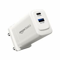 Amazon Basics 30W Dual Port GaN Charger | PD3.0 and QC3.0 PPS Fast Charging Compact Adapter with Foldable Plug (US/in Pins) |Without Cable (White)