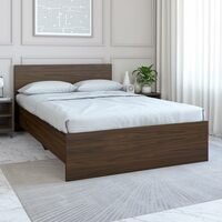 Nilkamal Arthur Double Bed Without Storage - Walnut