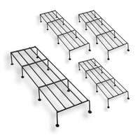 Stewit Premium Anti-Rust Metal Plant Stand for Balcony (Set of 4 Black) | Planter Stand for Living Room - 24 inches | Pot Stand for Outdoor & Indoor Plants (POF 4)