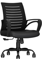  CELLBELL Desire C104 Mesh Mid Back Chair | Ergonomic Office, Study, Revolving, Computer Chair for Work from Home Heavy Duty Metal Base, Seat Height Adjustable (Black) 