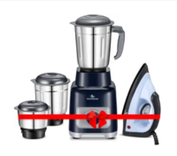Electrofox AeroMix Mixer Grinder With Dry Iron Combo 750 W Juicer Mixer Grinder (AeroMix | 3 Jars | Blue, Grey)