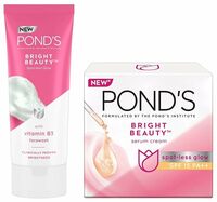 Pond'S Bright Beauty Spot-Less Fairness & Germ Removal Facewash 200 G & POND'S Bright Beauty Day Cream 35 g, Non-Oily, Mattifying Daily Face Moisturizer, SPF 15 -