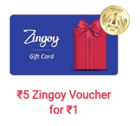 Zingoy Rs.5 gift card at Re.1