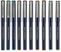 LUXOR Finewriter 05 Assorted Colors Fineliner Pen  (Pack of 10, Ink Color - Beige)