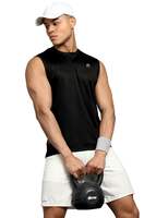 FitBox Sports Men's Sleeveless T-Shirt_Black M
