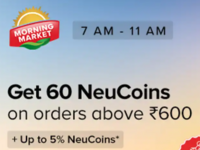 Tata Neu x Bigbasket | Get extra 60 NeuCoins on orders above 600 (7AM-11AM, 9-13 June)