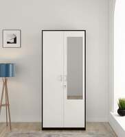 Spacewood Dew Wardrobe | 3 Year Warranty | Almirah, Cupboard, Almari, 2 Door Wardrobe with Mirror [Apply ₹3000 Off Coupon]