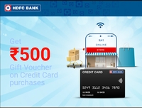 Get ₹500 Gift Voucher on HDFC Credit Card purchases | complete 6 Txn min ₹500 (A/c specific)
