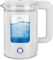 KENT 116136 Cool Touch Glass Electric Kettle  (1.8 L, White)