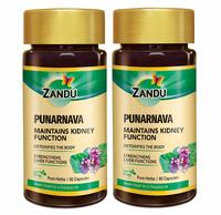 Zandu Punarnava Capsules,  (Pack of 60 Veg capsules x 2)