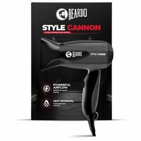 Beardo Style Cannon Hair Dryer | Powerful 1000W airflow | Thermo Protect Technology with 2 Tempreature Settings | Precise styling with special concentrator nozzle | Hair Dryer for men