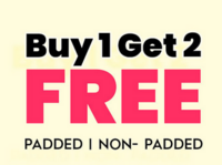 Clovia Flash Sale : Buy 1 Get 2 Free on Padded and Non Padded Bras + Extra Upto ₹239 off 