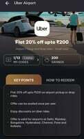 Timesprime x Uber - Flat 20% off upto 200 on Airport rides