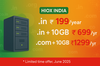 .IN Domain Registration for just ₹199/year Only at HIOX