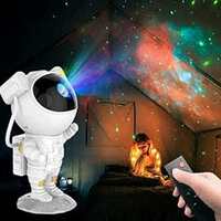Desidiya LED Starry Night Light Projector Lamp, Galaxy Projector, Star Projector with Timer and Remote Astronaut Nebula Lamp for Kids Adults, Room Decor Gifts for Kids, Friends, Birthday Party (White)