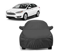 Sulfar 100% Water Resistant Car Body Cover Compatible with Mirror for Ford Focus (Triple Stitched, Full Bottom Elastic, Dark Grey)
