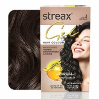 Streax Gel Hair Colour for Women & Men, Dark Brown 3, 150 ml 