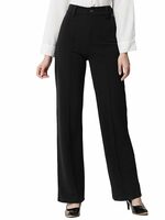 KOTTY Women Straight Fit Polyester Blend Solid Trouser