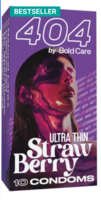  Bold Care 404 Ultra Thin Strawberry Flavored Condoms Condom 