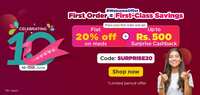 FLAT 20% OFF on Your First Meds Order + Surprise Cashback up to Rs.500