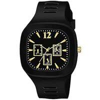  SELLORIA White dial Square Shape Analog and with Digital Silicon Strap Stylish Designer Watch Kids 