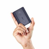 Amazon Basics 10000 mAh Lithium Polymer Mini Power Bank  (Blue)