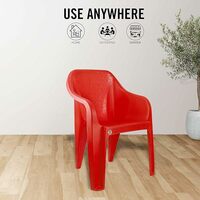 Cello Plastic Dynamo Arm_Rest Chair, Relaxing - Orange | 