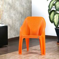 Cello Plastic Dynamo Arm_Rest Chair, Relaxing - Orange