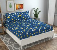VAS COLLECTIONS 144 TC Double Bedsheet with 2 Pillow Covers 