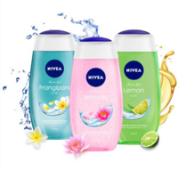 Nivea Set Of 3 Shower Gel - Water Lily & Oil + Lemon & Oil + Frangipani & Oil - 250ml Each