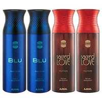 Ajmal 2 Blu & 2 Sacred Love Deodorant Spray- 