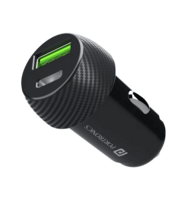 Portronics Car Power Rapid Car Charger with Dual Port and (18 W) for Fast Charging (Black)