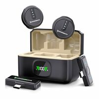 CrossBeats Clip M02 Wireless Mic for YouTube Video Recording| Vlogging Collar Lavalier Lapel Type C 