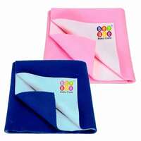 BeyBee® Anti-Piling Fleece Extra Absorbent Quick Dry Sheet for Baby, Baby Bed Protector, Waterproof Baby Sheet(Small Combo, Royal Blue + Pink)