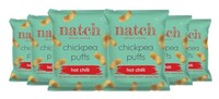 Natch Chickpea Puffs, 100% All Natural, Rich in Fiber and Protein, Gluten Free, Vegan, No Artificial Preservatives, Trans Fat Free, Hot Chilli, 20g each (Pack of 6)