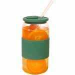 Big Basket - Sanjeev Kapoor Berno Borosilicate Jar with Glass Straw, Silicone Lid, and Sleeve - 500ml 2 Pcs(location specific)