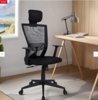 Jurou Breathable Mesh High Back Ergonomic Chair in Black Colour