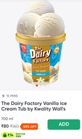 Kwality walls vanilla ice cream tub(700ml) swiggy