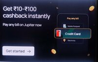 Jupiter App - ₹10-₹100 cashback instantly on Credit Card Bills of min ₹99 (5 times)