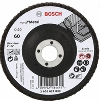 BOSCH 2608621839 BOSCH FLAP DISC 60 GRIT PACK OF 10 Metal Polisher  (4 inch)